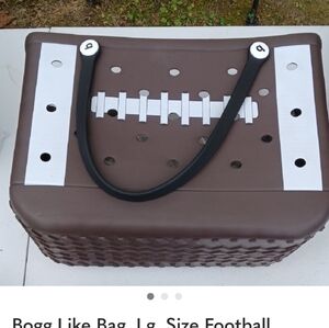 Brown Football Bogg Like Bag